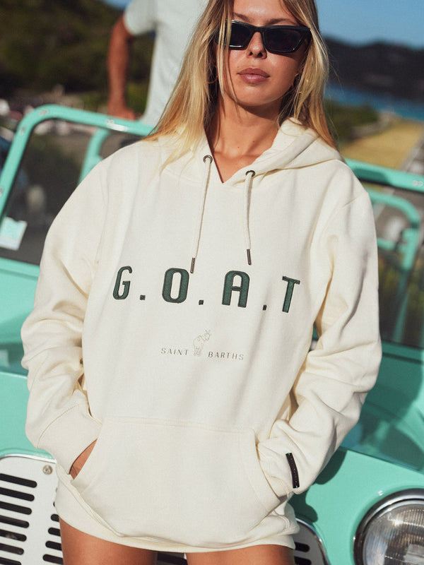 St Barths goat hoodie for women's
