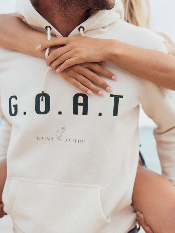 organic cotton cream GOAT hoodie