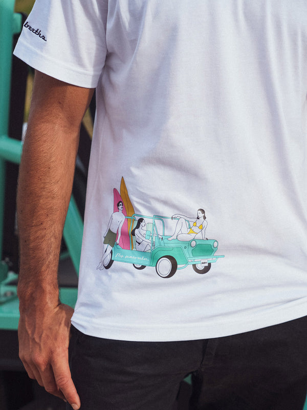 rainbow coloured mini Moke Tee