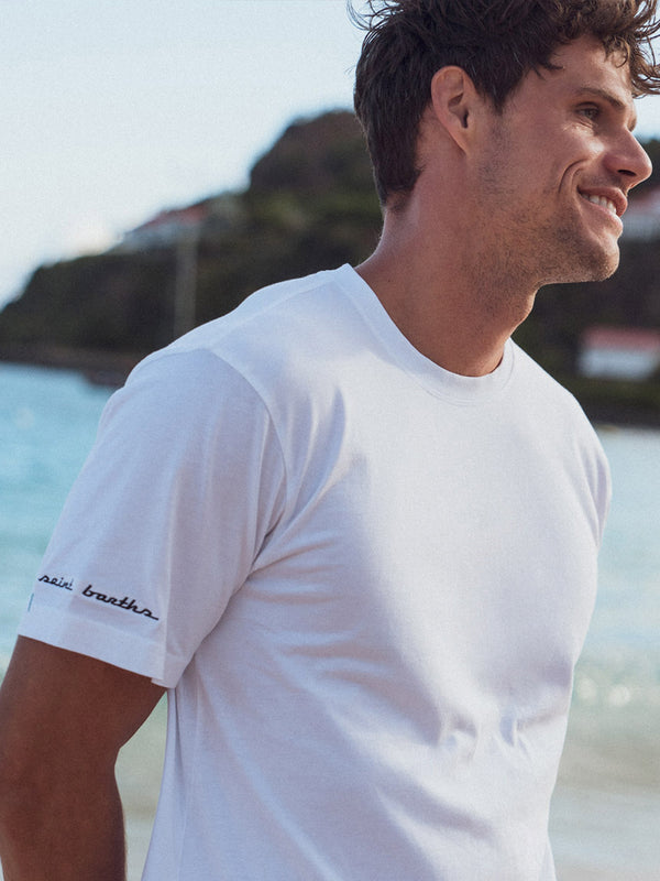 men soft organic cotton T-shirt with logo