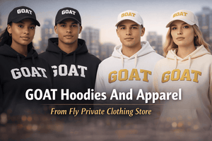 Premium GOAT hoodie from Fly Private designed for fans of the 2026 GOAT trend