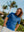 GIRL ON A PLANE TEE BLUE